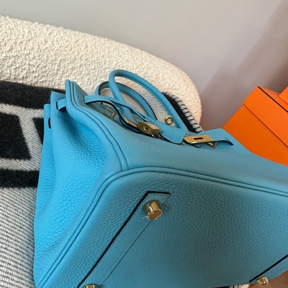 Hermes Birkin 30 Togo Blue de Nord GHW - Picture 9 of 12